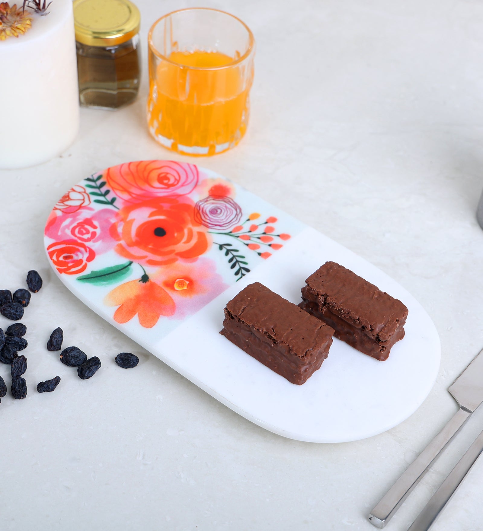 Vibrant Marble Serving Platter