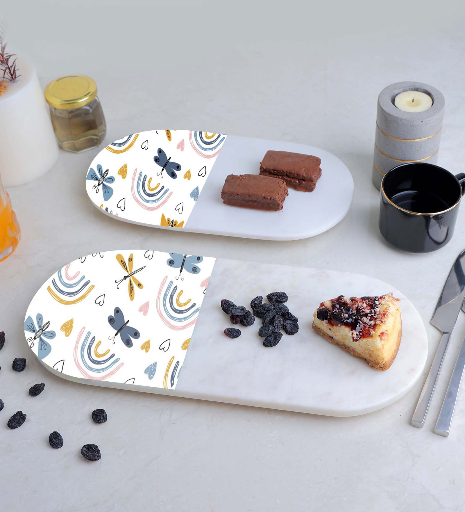 Classy Cheese Marble Serving Platter