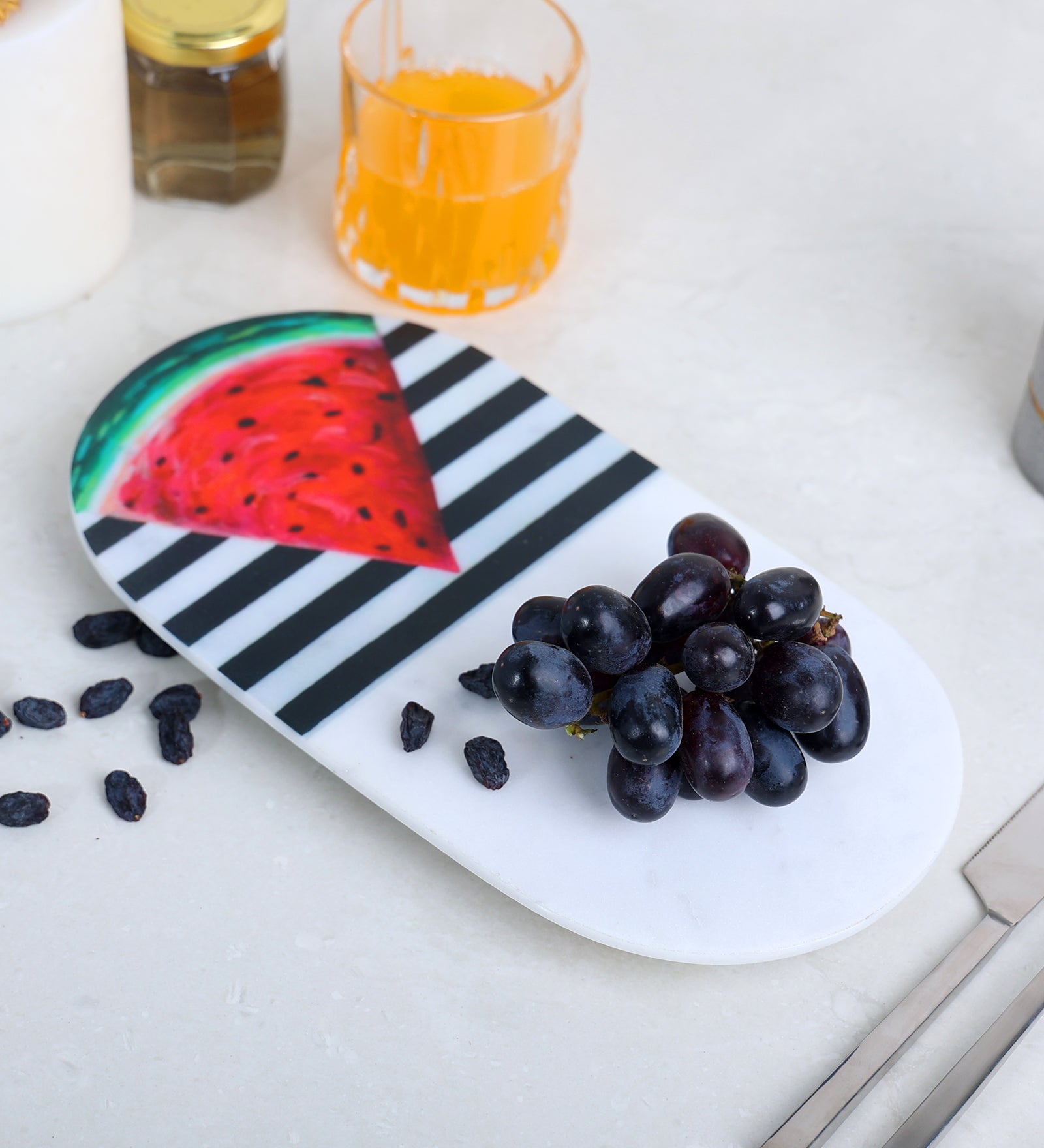 Swish Appetizer Marble Serving Platter