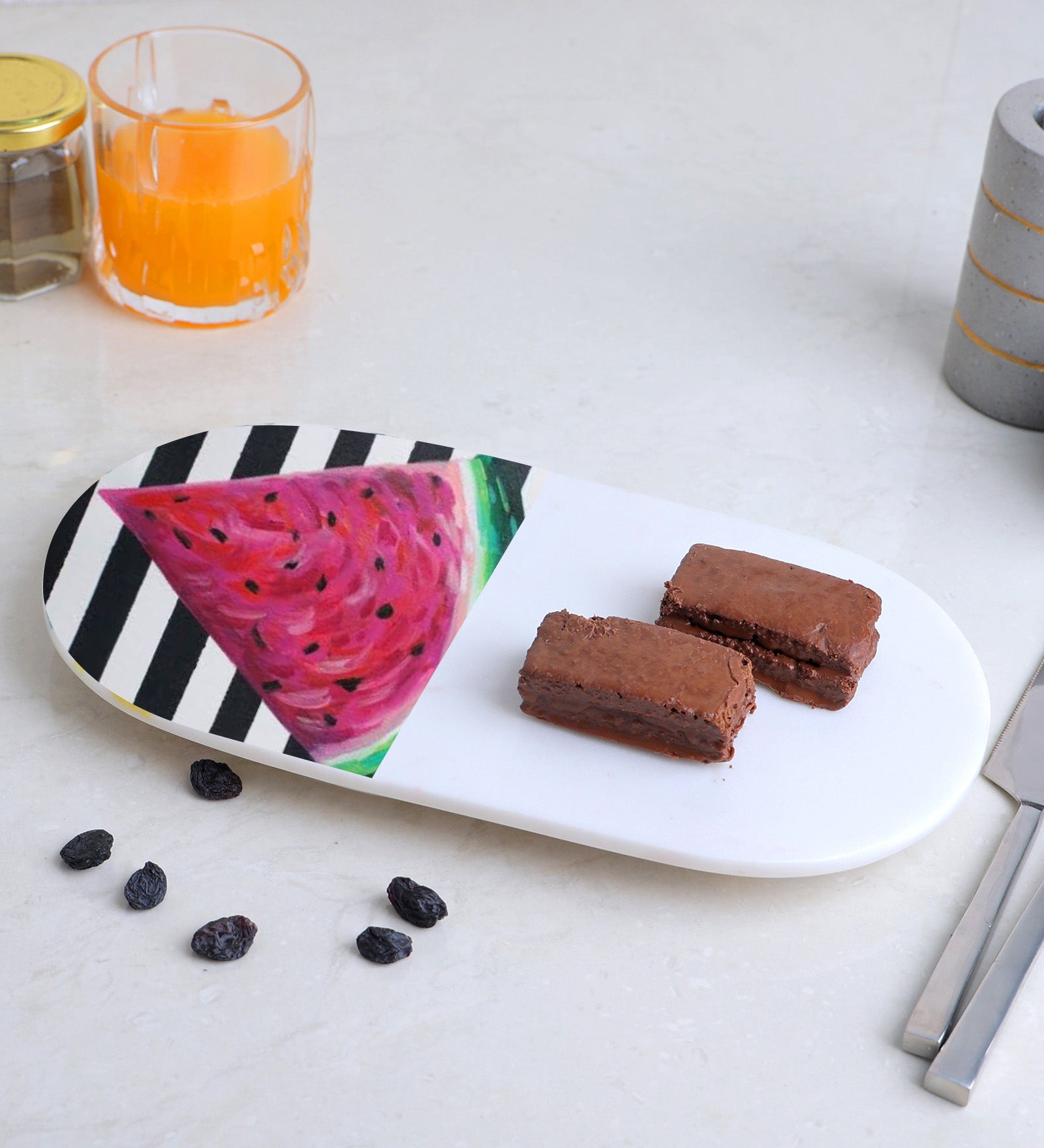Swish Appetizer Marble Serving Platter