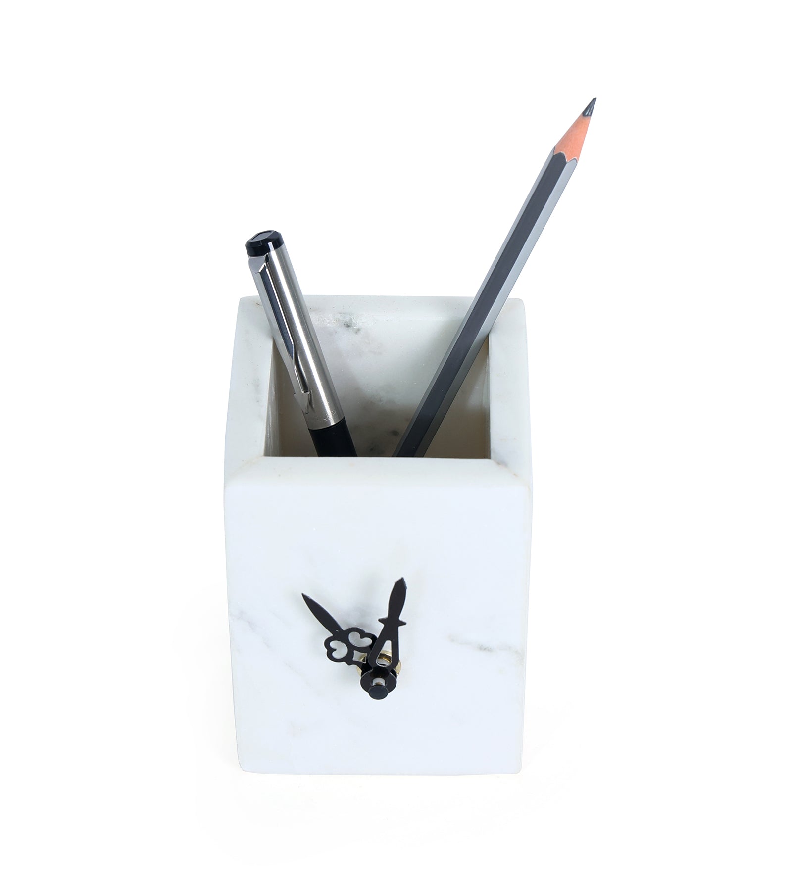 Marble Table Clock and Pen holder