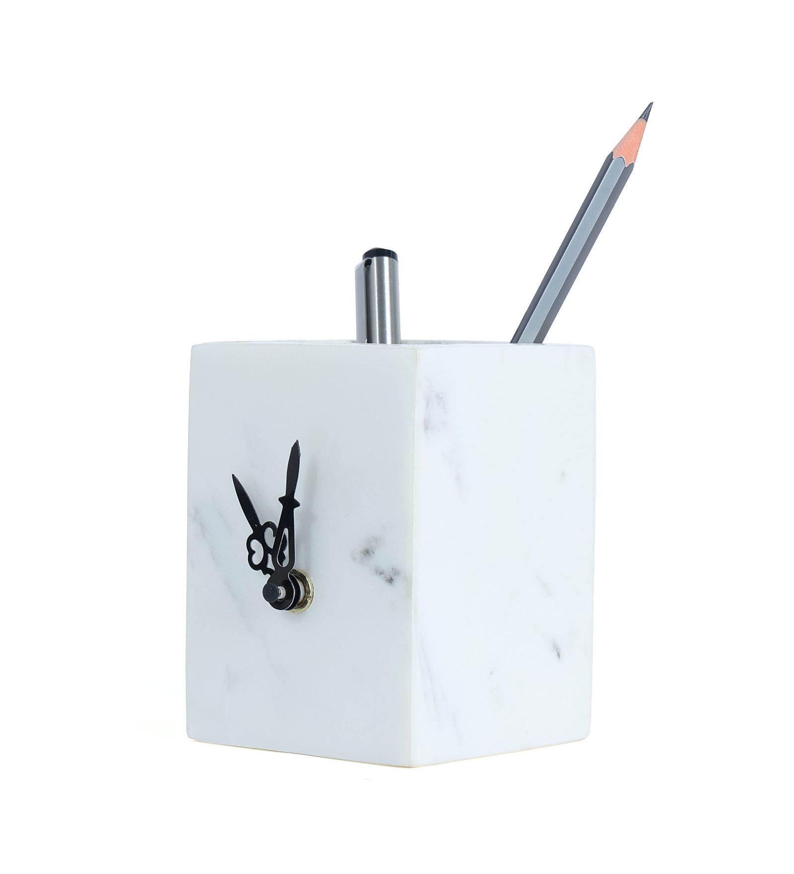Marble Table Clock and Pen holder