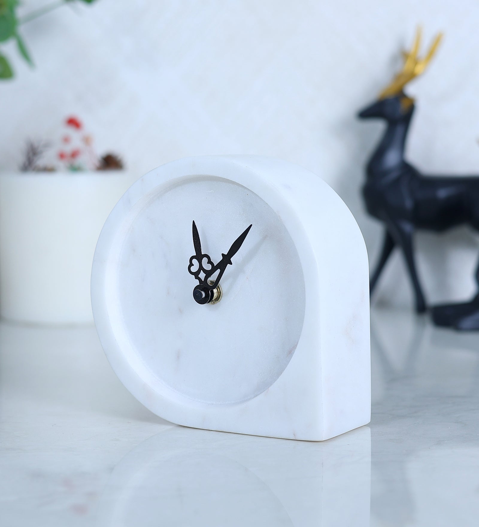 Orbing Style Marble Table Clock