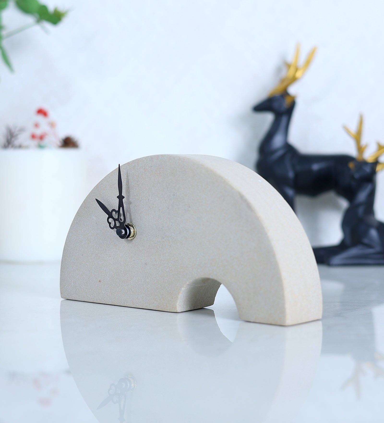 Crescent Table Clock
