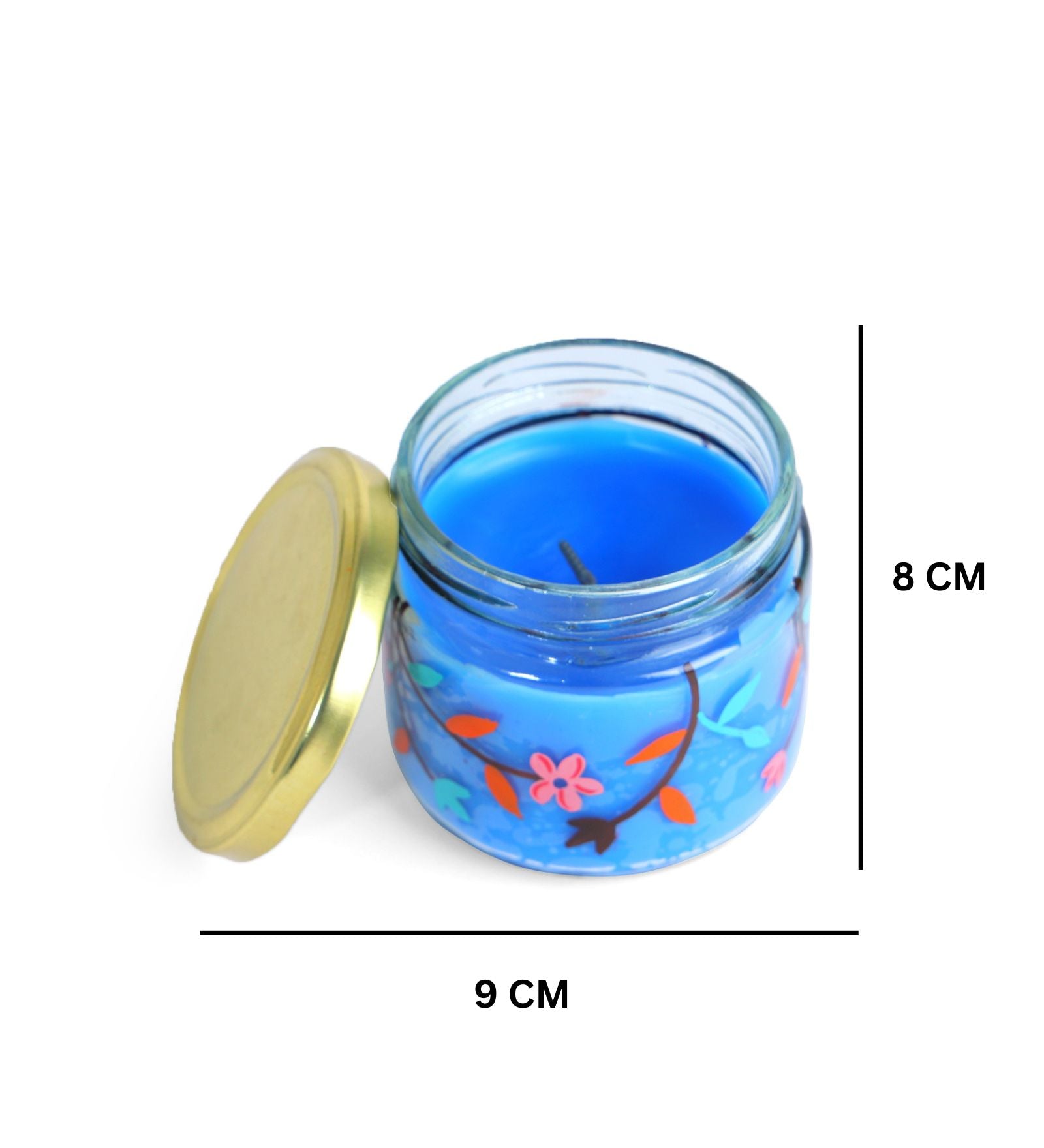 Snappy Hand Painted Glass Candle Jar