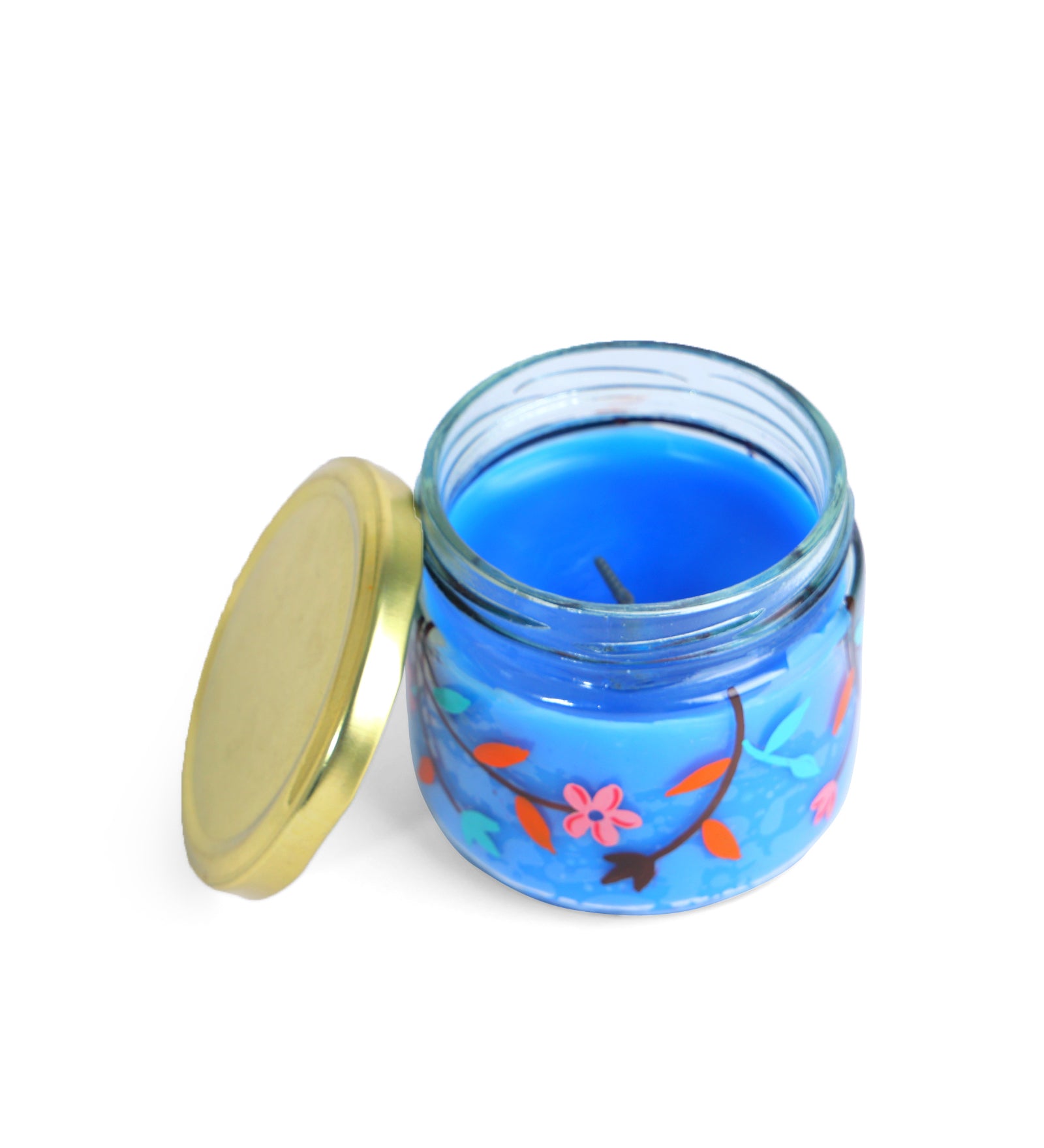 Snappy Hand Painted Glass Candle Jar