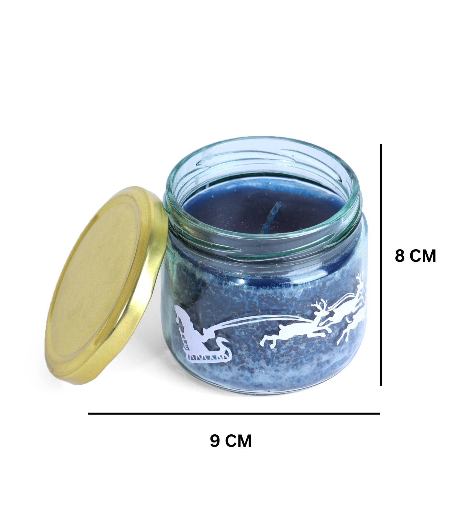 Modish Deer Hand Painted Glass Candle Jar