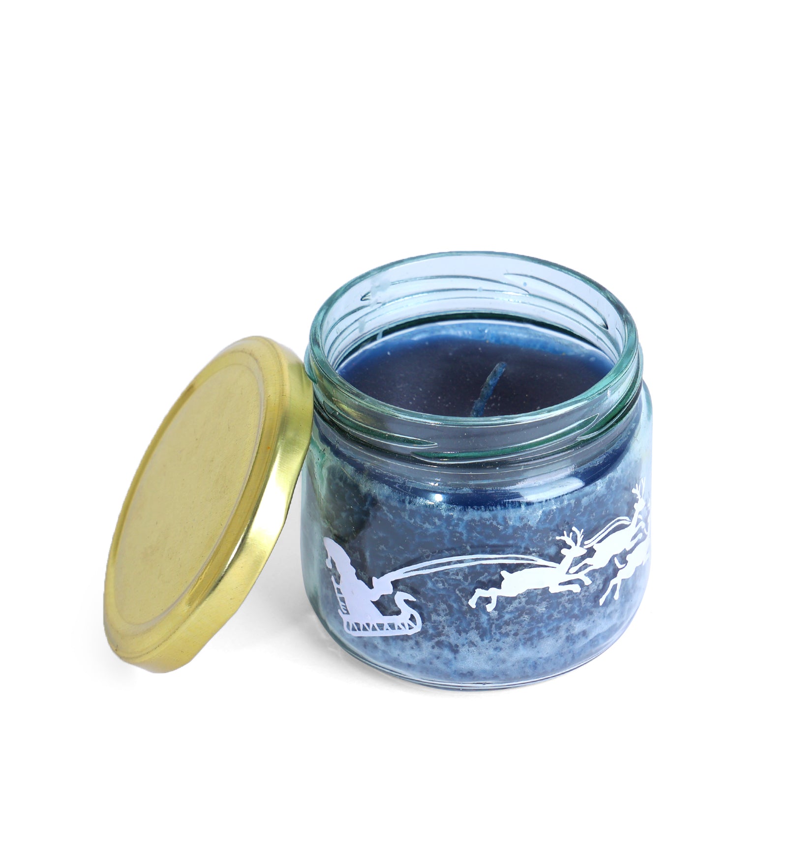 Modish Deer Hand Painted Glass Candle Jar