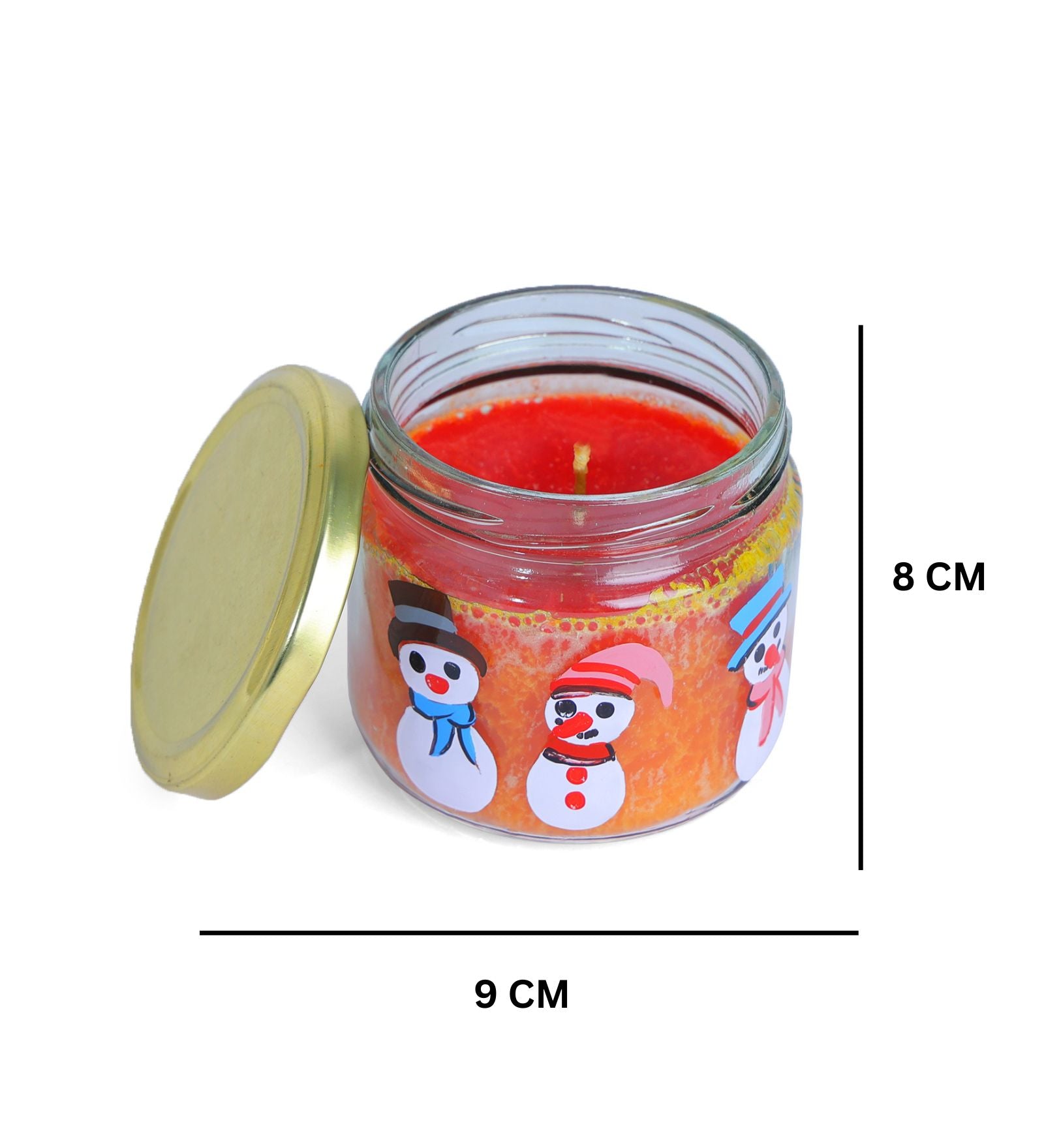 A La Mode Hand Painted Glass Candle Jar