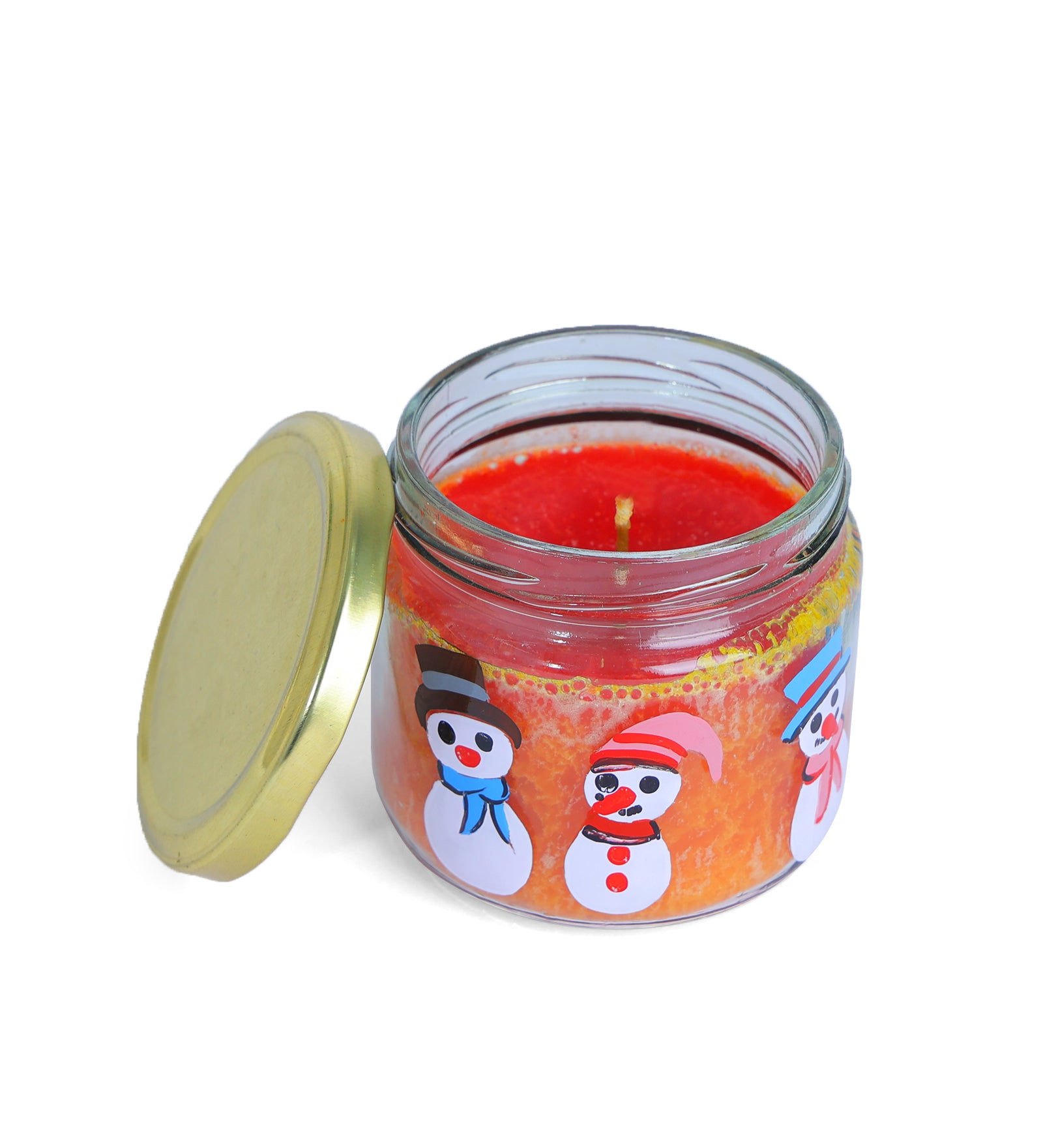 A La Mode Hand Painted Glass Candle Jar