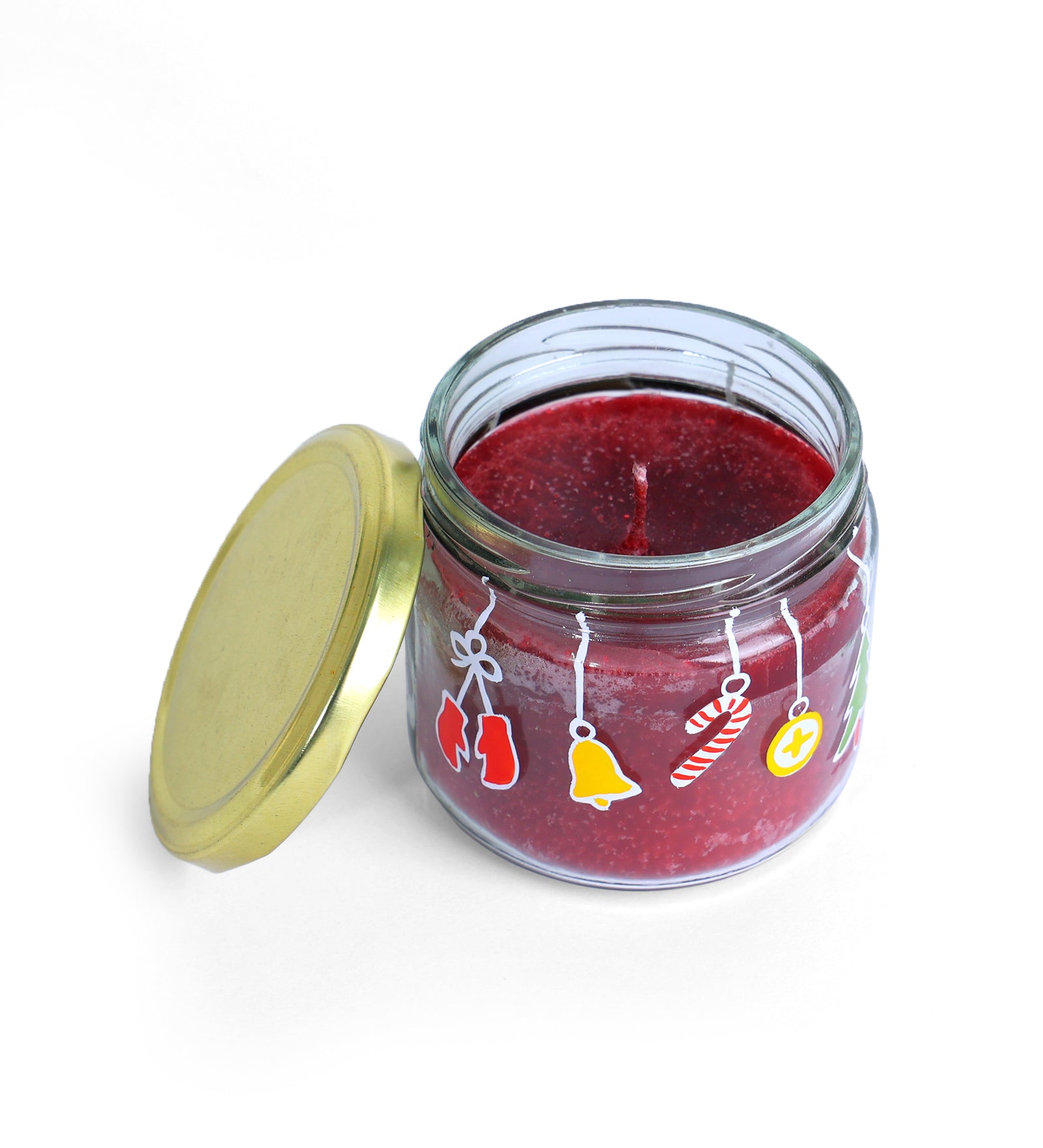 Trendy Hand Painted Glass Candle Jar