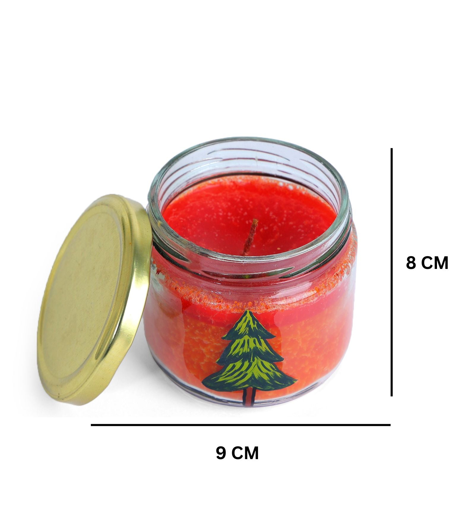 In Vogue Tree Hand Painted Glass Candle Jar