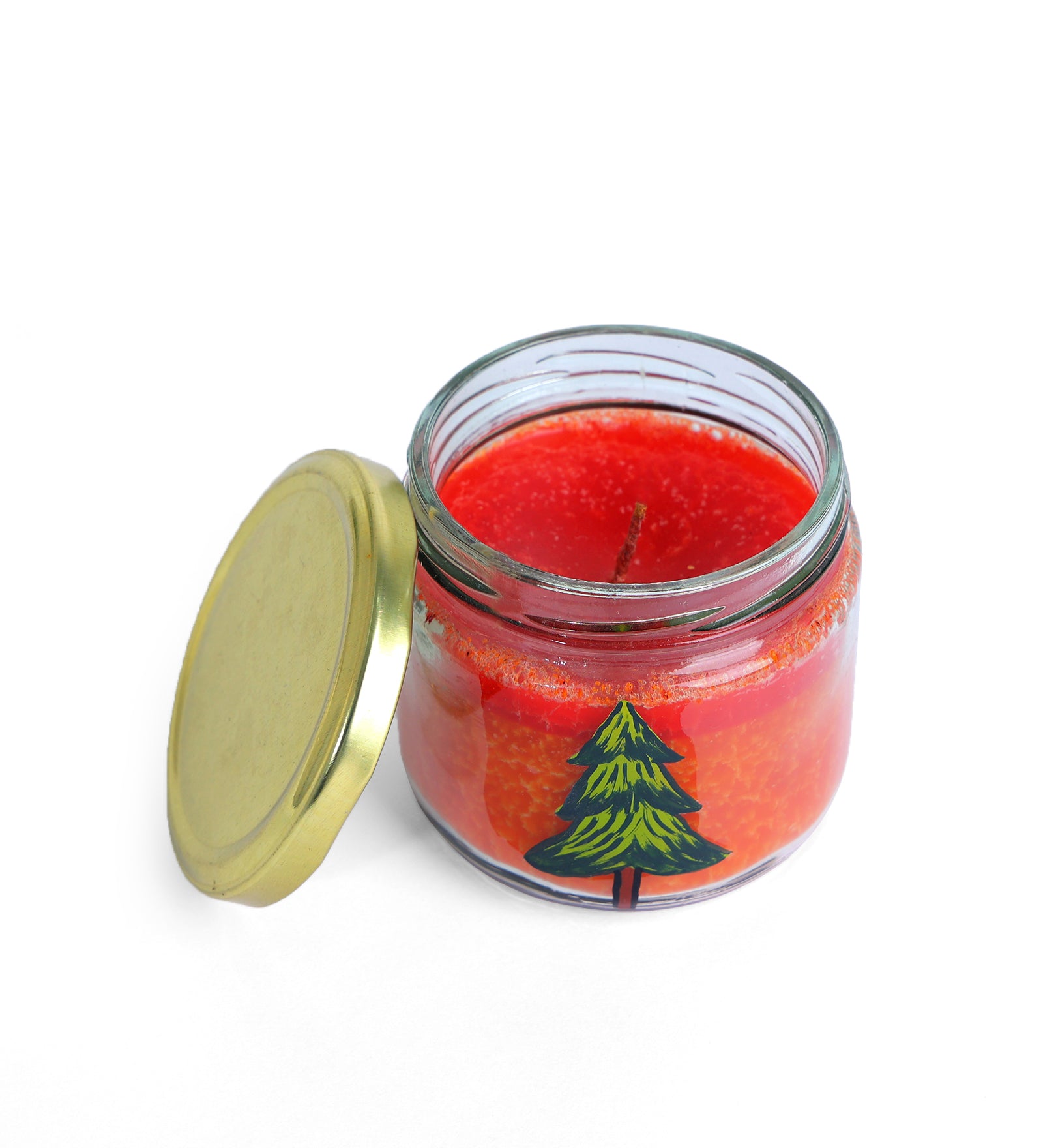 In Vogue Tree Hand Painted Glass Candle Jar