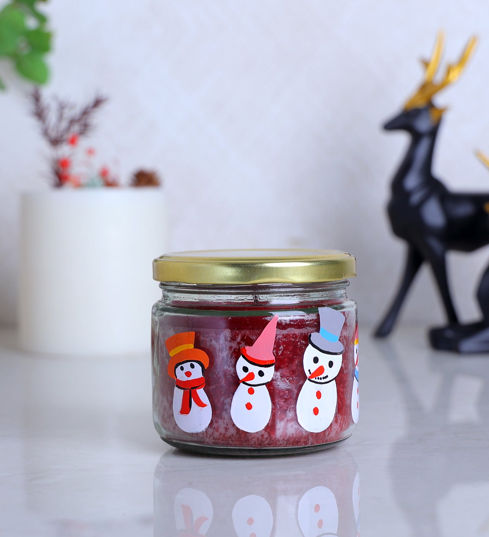 Modish Hand Painted Glass Candle Jar