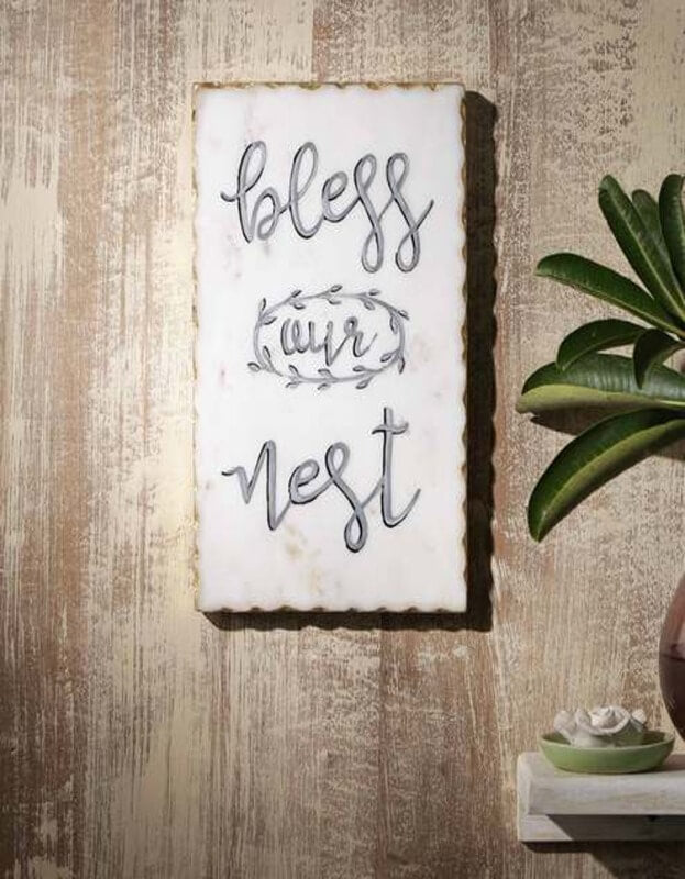 Bless Our Nest Marble Wall Art