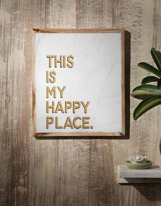 This is My Happy Place Marble Wall Art