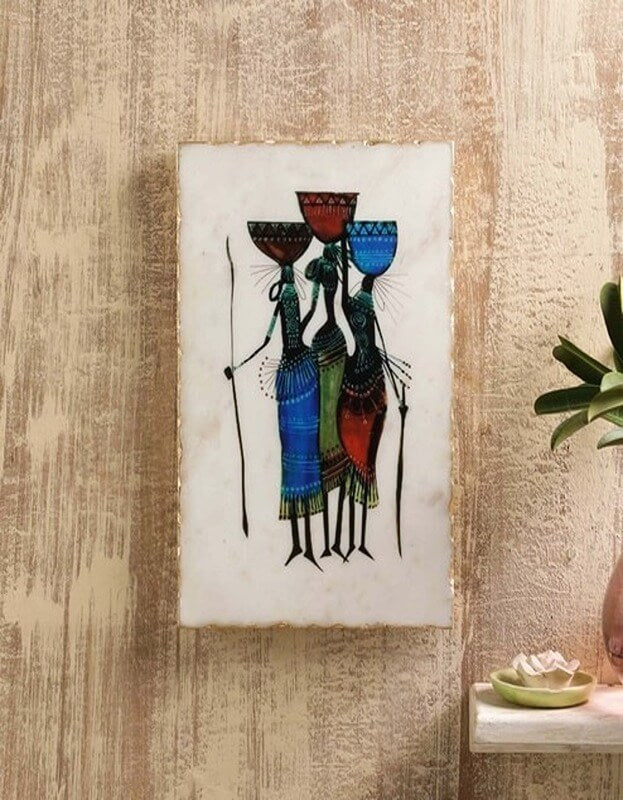 Folk Spirit Marble Wall Art