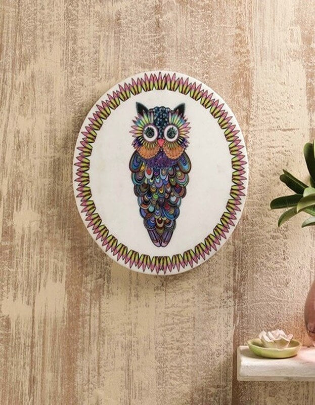 Owl-it-Out Marble Wall Art