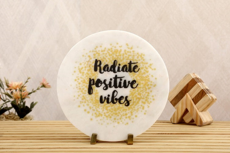 Radiate Positive Vibes Marble Table Decor Item