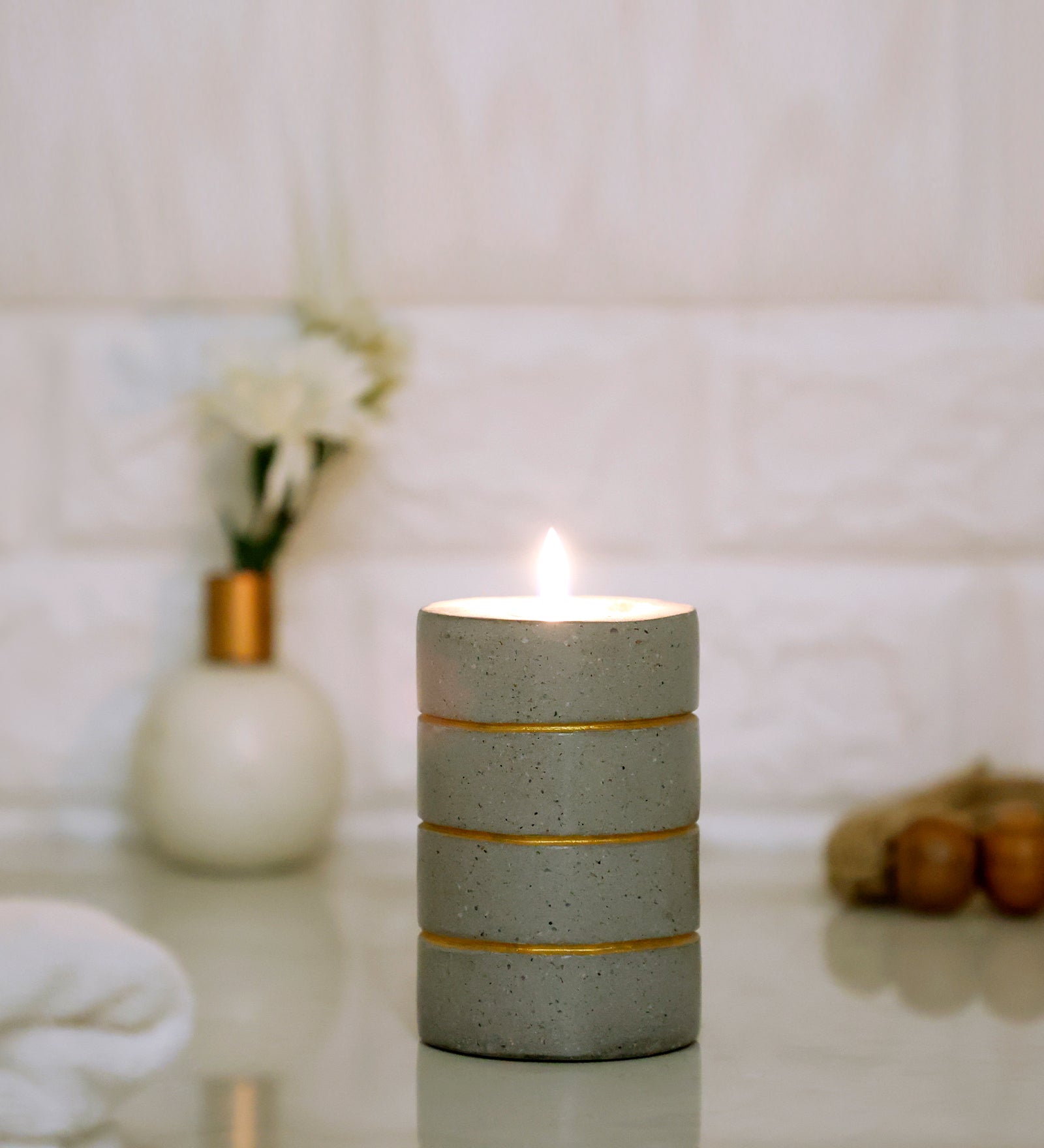 Terrazo T-Light Candle Holder