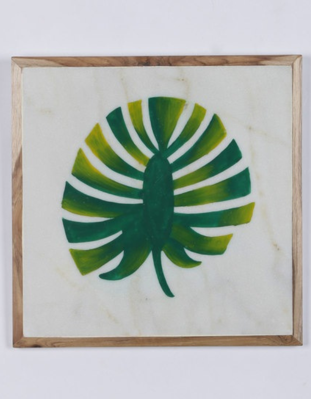 Leaf Love Marble Wall Art