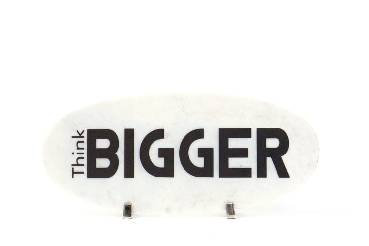 Think Bigger Marble Table Decor Item