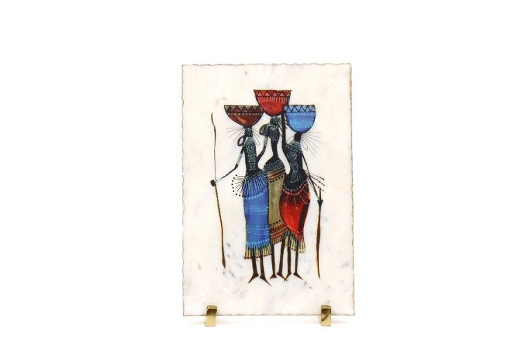 Folk Spirit Marble Table Decor Item