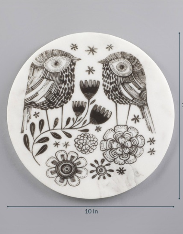 Owlicious Marble Wall Art