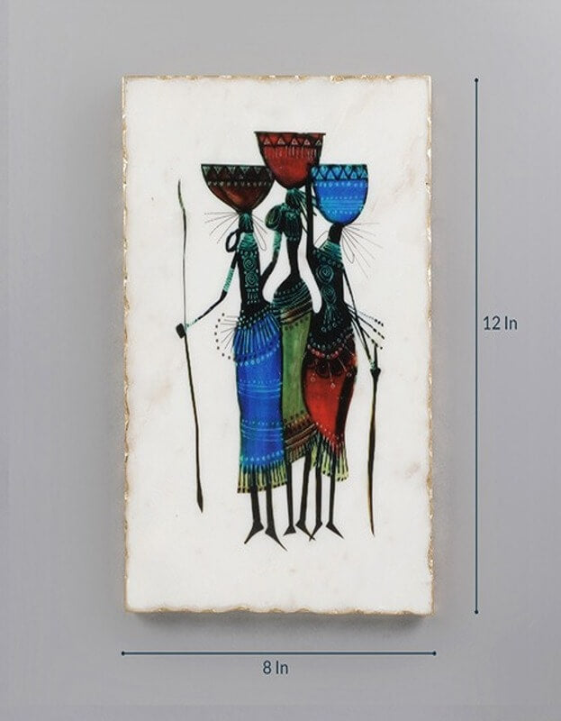 Folk Spirit Marble Wall Art