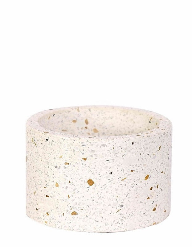 Small Cylindrical Terrazzo Planter