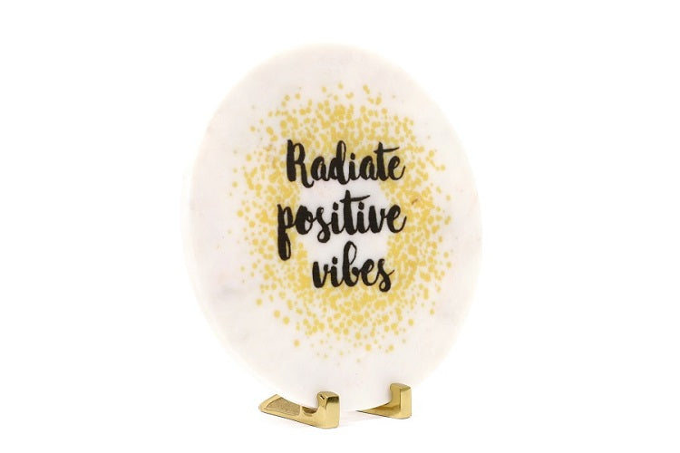 Radiate Positive Vibes Marble Table Decor Item