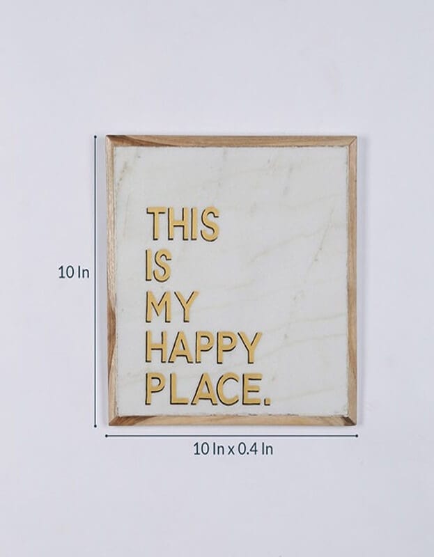 This is My Happy Place Marble Wall Art