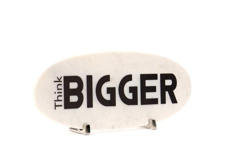 Think Bigger Marble Table Decor Item