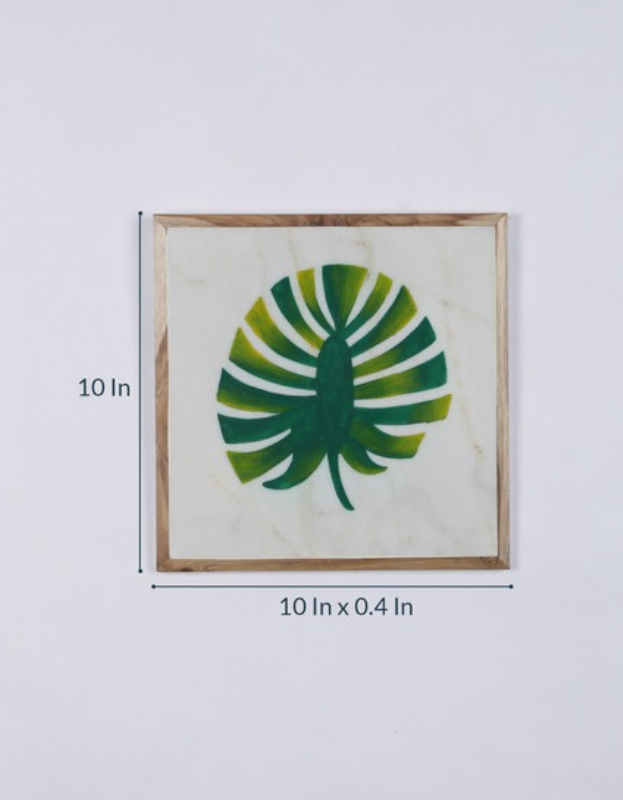 Leaf Love Marble Wall Art