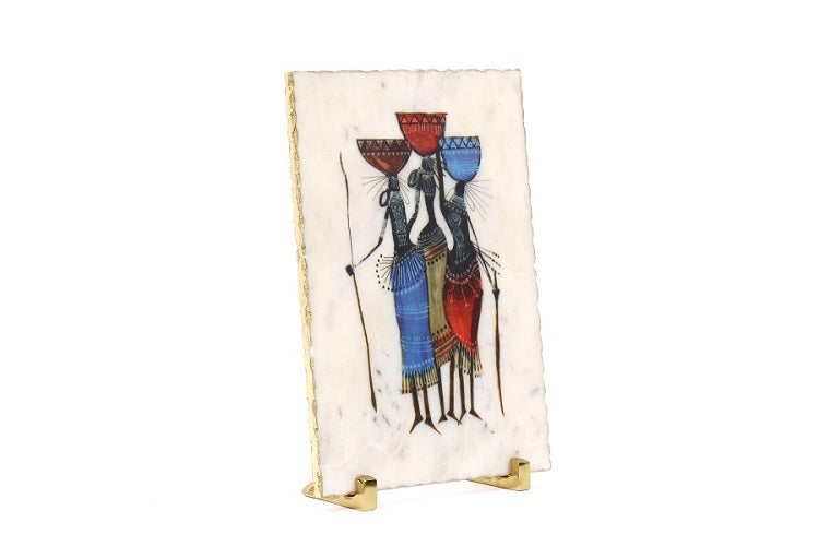 Folk Spirit Marble Table Decor Item