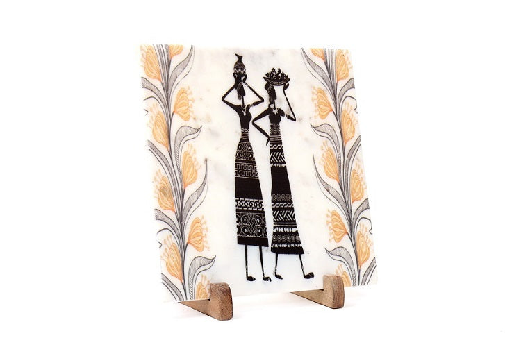 Folk Vibes Marble Table Decor Item