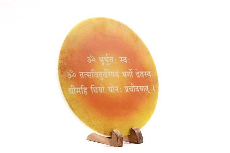 Gayatri Mantra Marble Table Decor Item