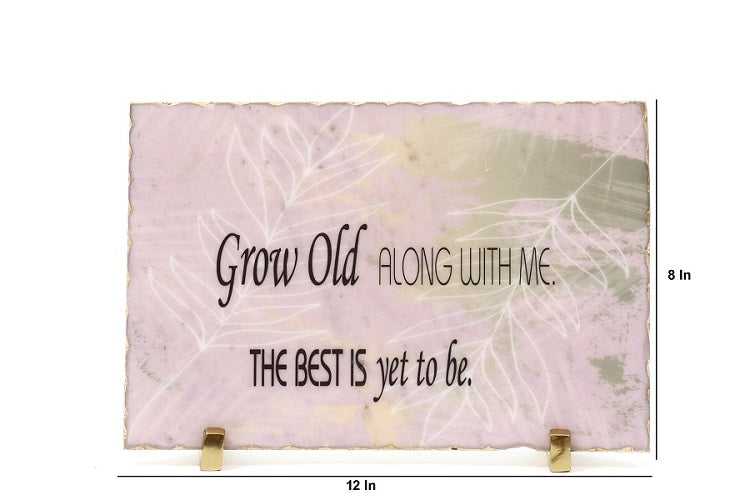 Life Quote Marble Table Decor Item