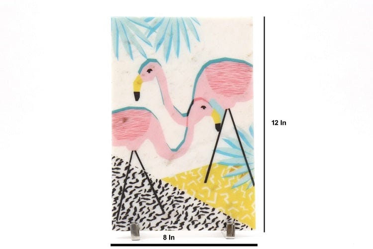Flamingos Marble Table Decor Item