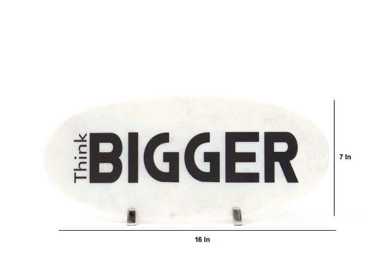 Think Bigger Marble Table Decor Item