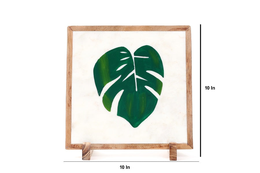 Big Leaf Marble Table Decor Item