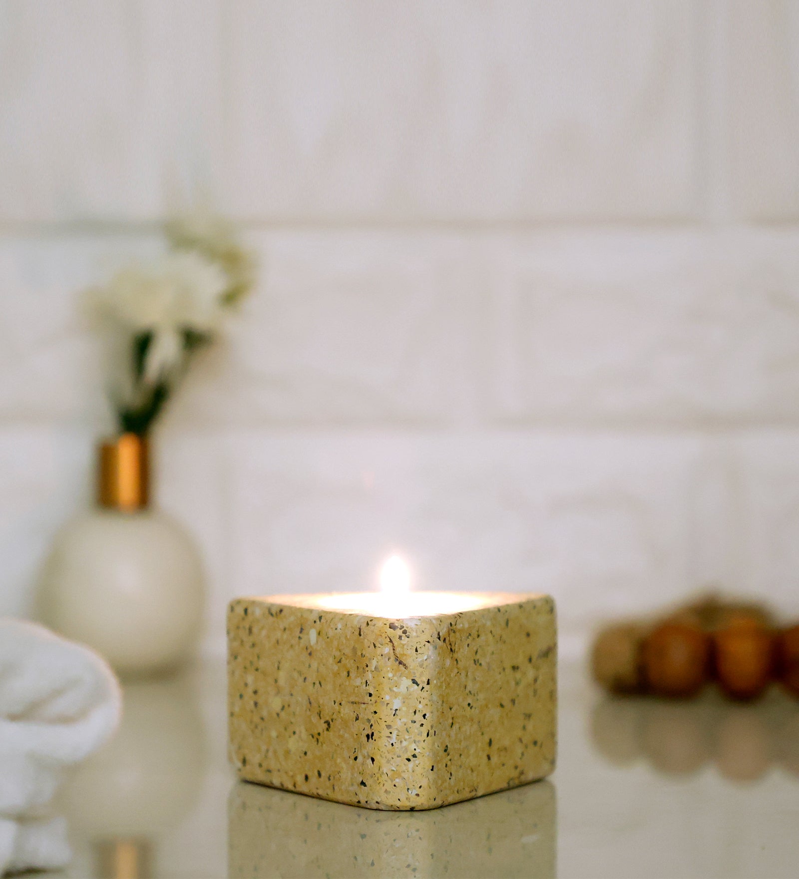 Terrazo T-Light Candle Holder