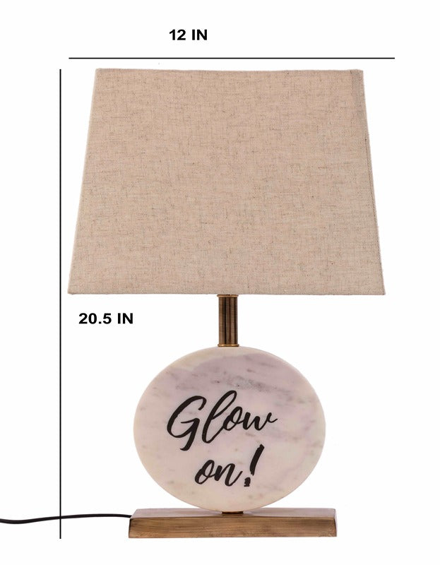 Glow On Round Marble Table Lamp
