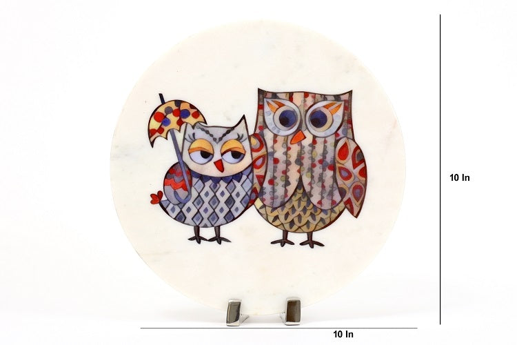 Owlsome Marble Table Decor Item