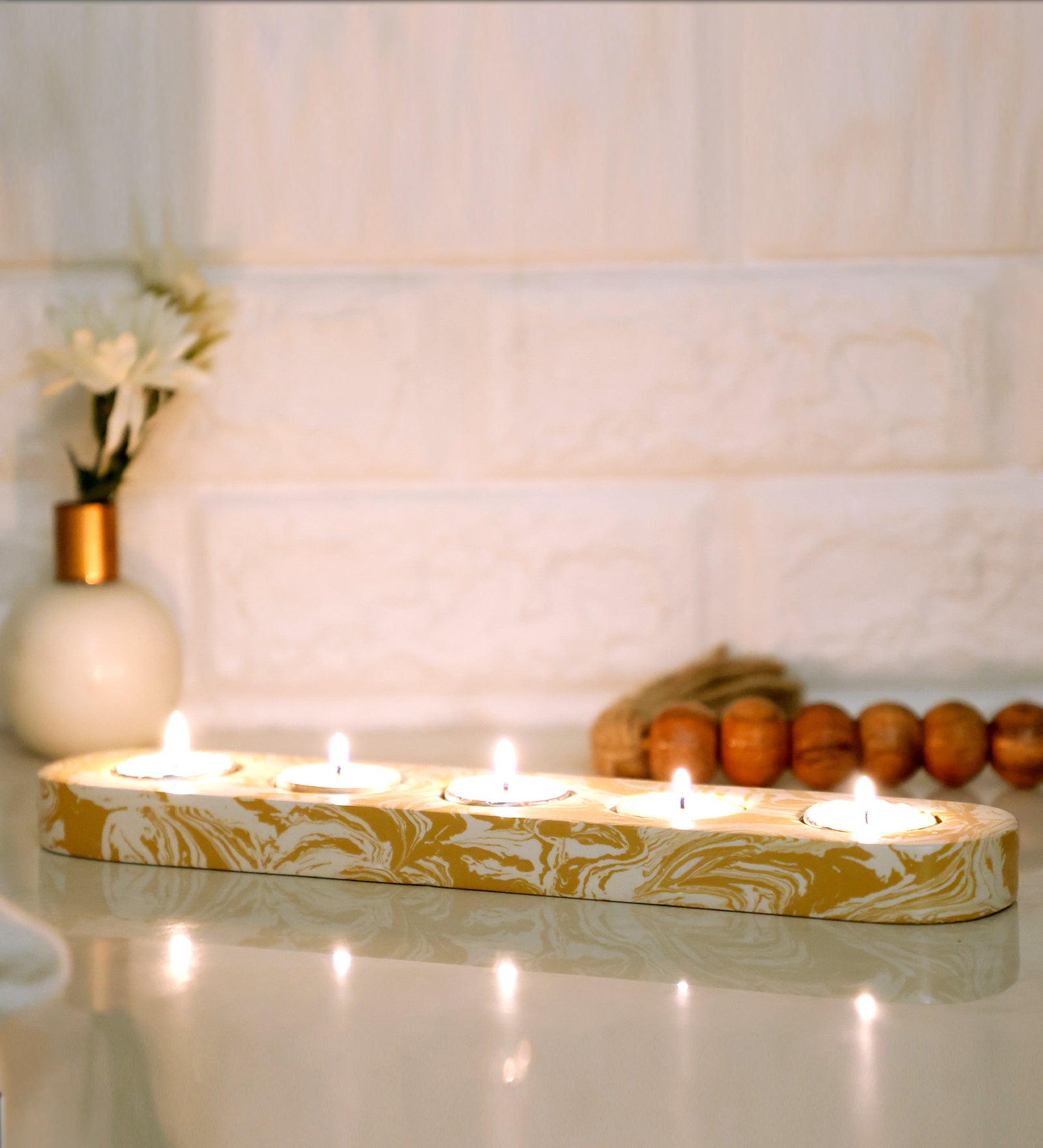 Terrazo T-Light Candle Holder