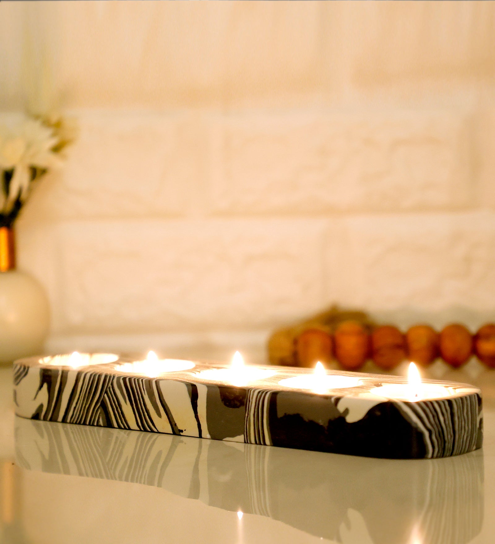Terrazo T-Light Candle Holder