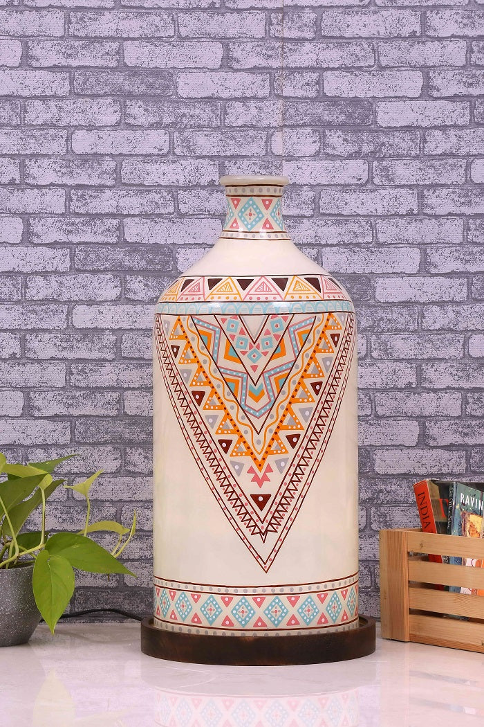 Finesse Glass Hand Painted Shade Table Lamp