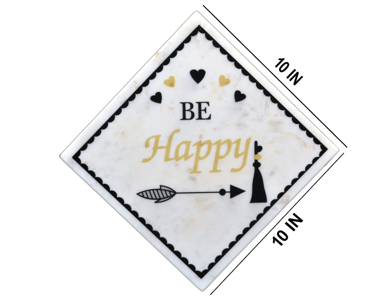 Be Happy Be Bright Be You Marble Wall Art