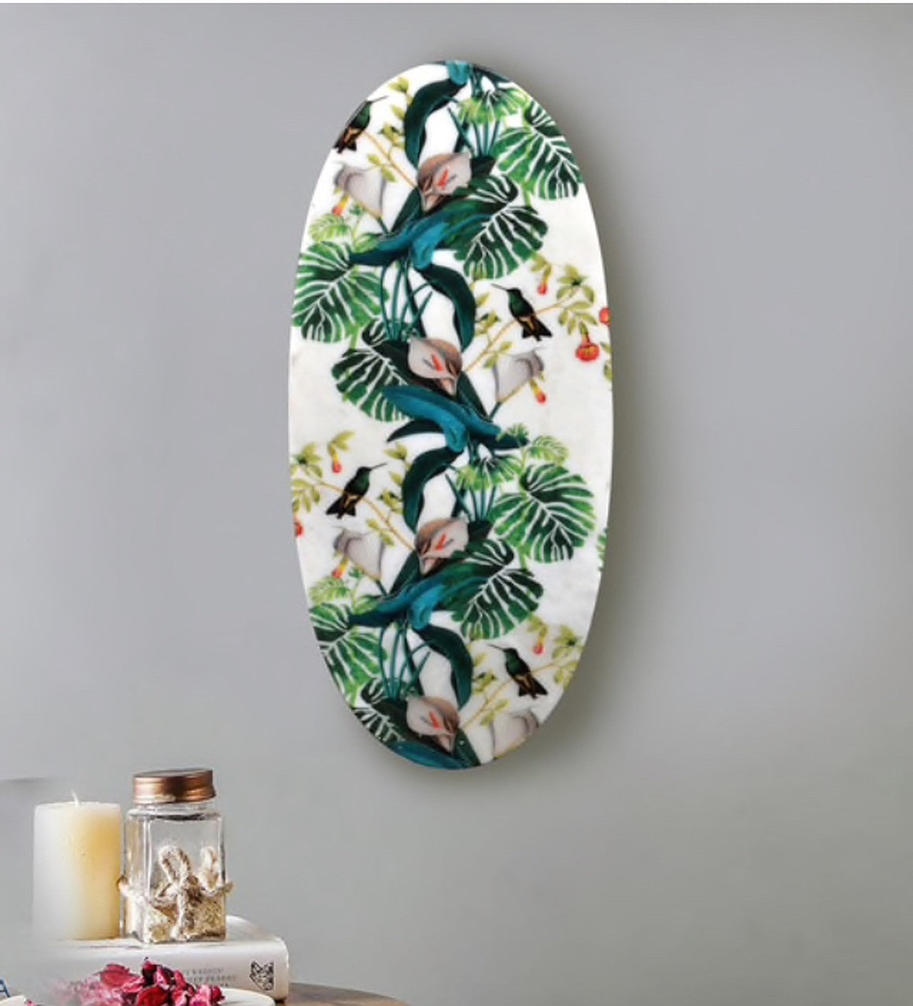 Birds Paradise Marble Wall Art