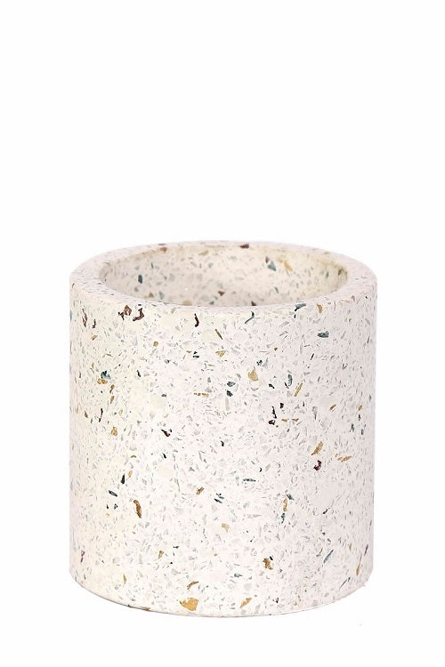Big Cylindrical Terrazzo Planter